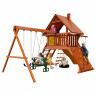 Детский игровой комплекс SUNRISESTAR NS5 с деревянной крышей