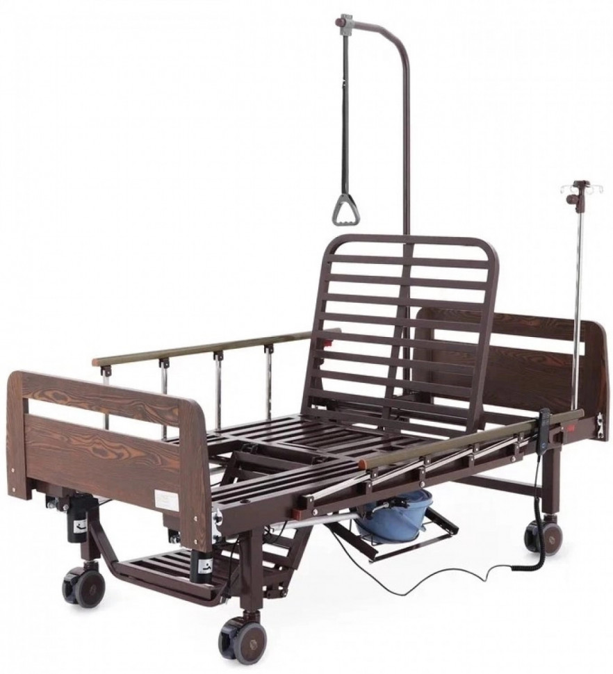 Кровать для лежачих больных электр. Мед-Мос YG-2 ЛДСП Венге с матрасом